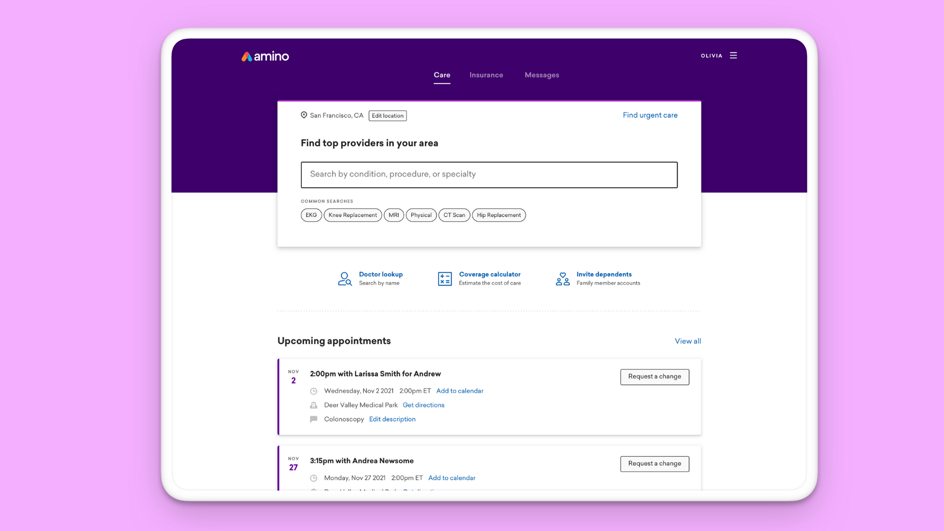 Amino introduces new dashboard design